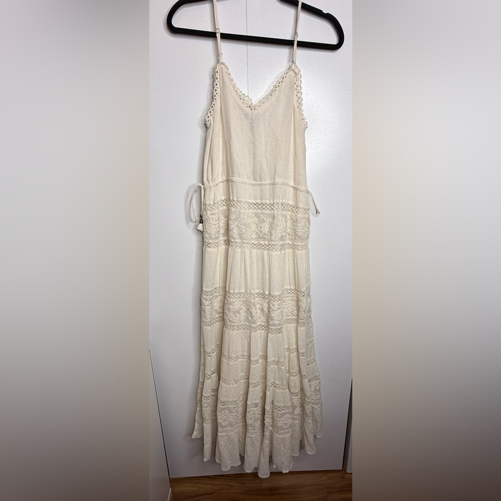 Love Sam Aurora Maxi Dress In Ivory Beaded Embroidery Boho NWT Size Small $355 - Picture 9 of 14